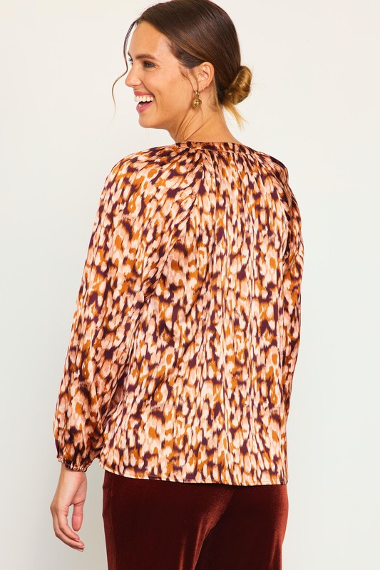 Abstract Printed Work Top Apex Ethical Boutique