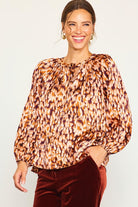 Abstract Printed Work Top Apex Ethical Boutique