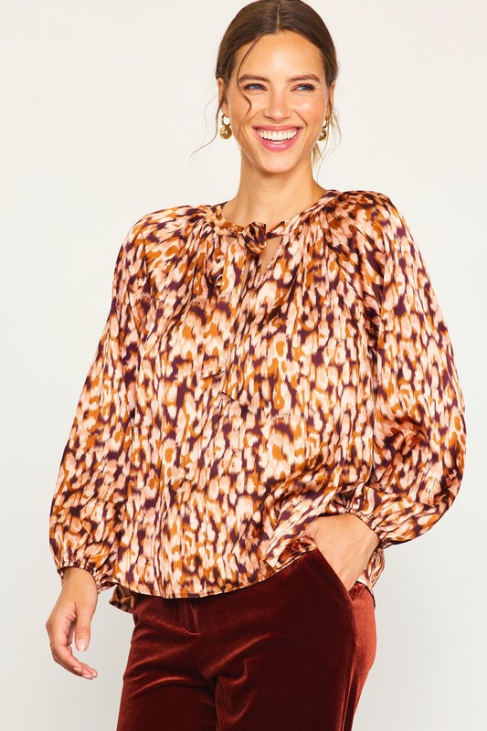 Abstract Printed Work Top Apex Ethical Boutique