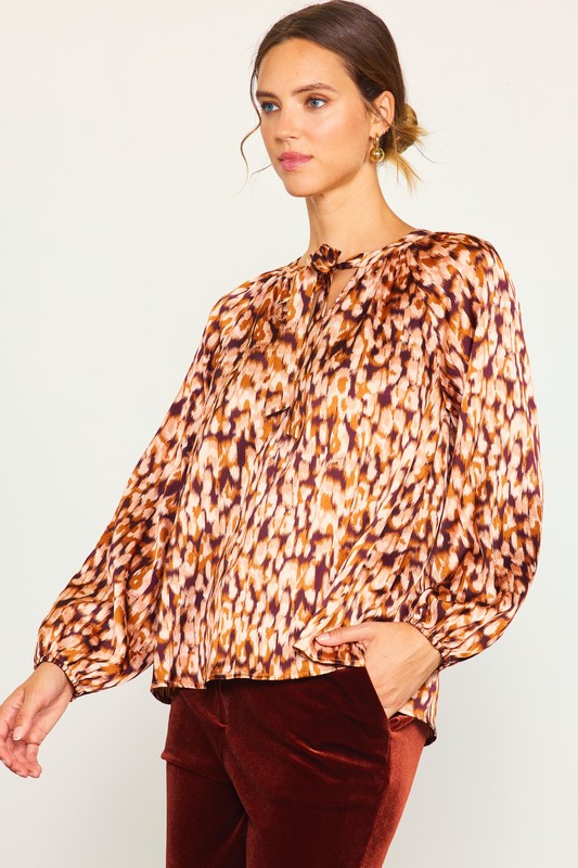 Abstract Printed Work Top Apex Ethical Boutique