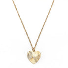 Heart Gold Necklace with diamond crystal