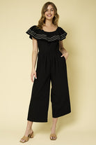 Black Off The Shoulder Jumpsuit Apex Ethical Boutique