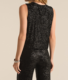 Black Sequin Top Apex Ethical Boutique