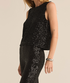 Black Sequin Top Apex Ethical Boutique