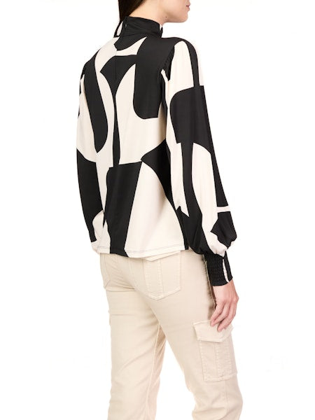 Black/White Printed Top Apex Ethical Boutique