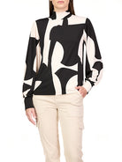 Black/White Printed Top Apex Ethical Boutique