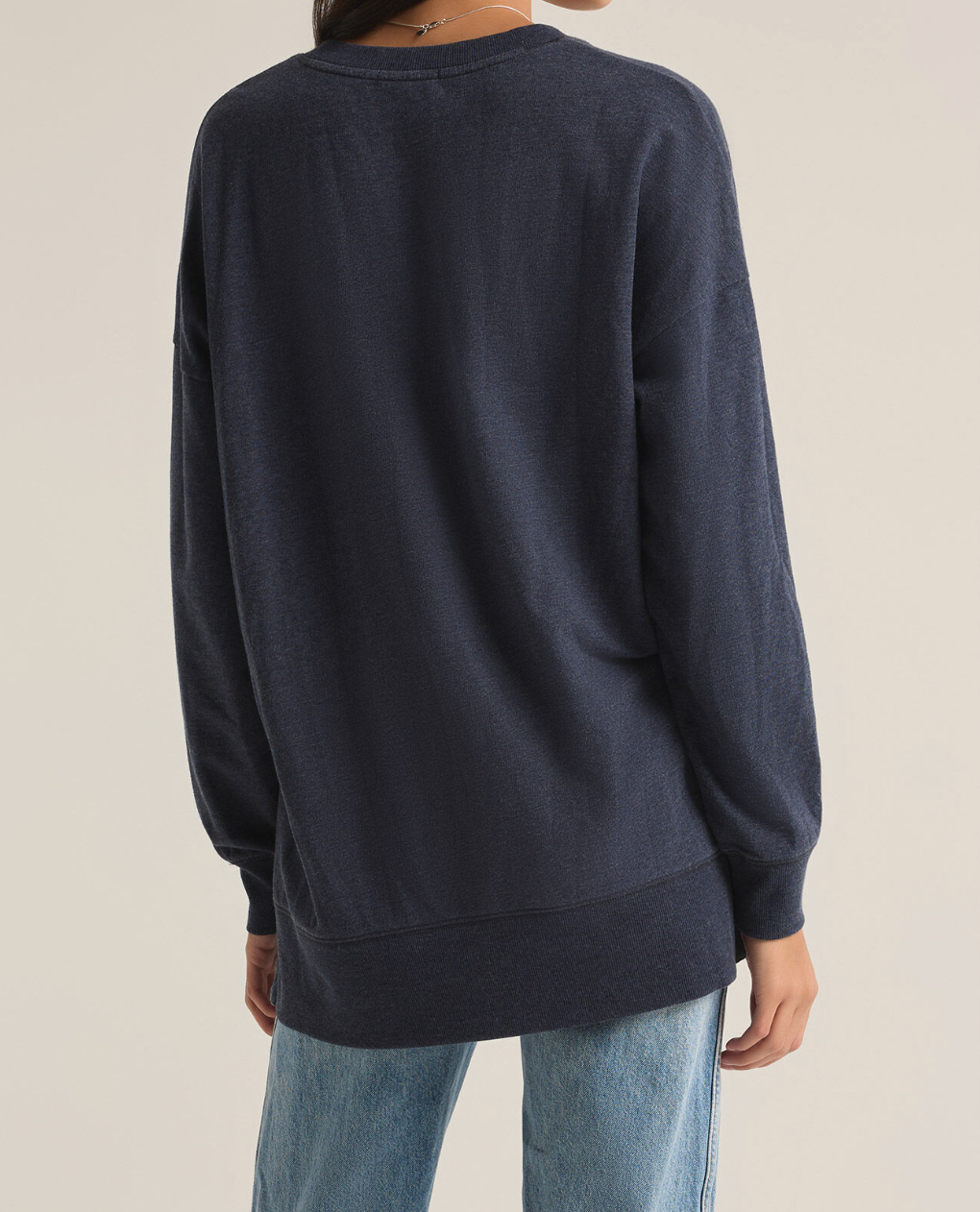 Blue V-Neck Sweatshirt Apex Ethical Boutique