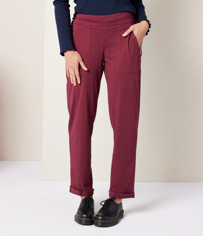 Burgundy hot sale linen pants