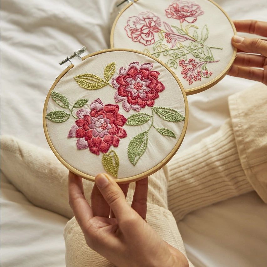 Calming Carnations Embroidery Kit