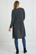 Charcoal Long Sleeve Cardigan Apex Ethical Boutique