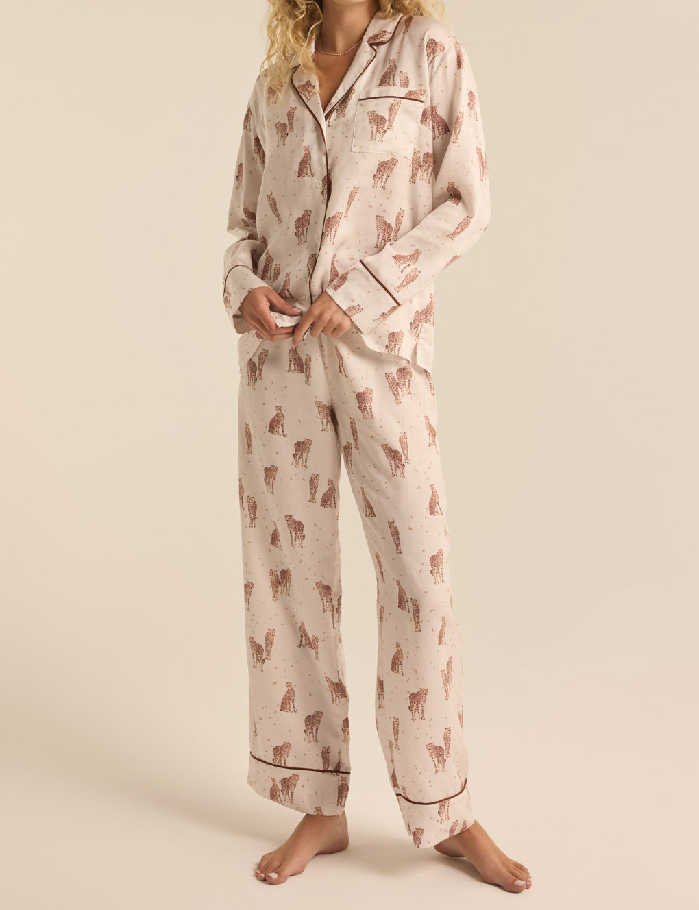 Cheetah Pajama Set Apex Ethical Boutique