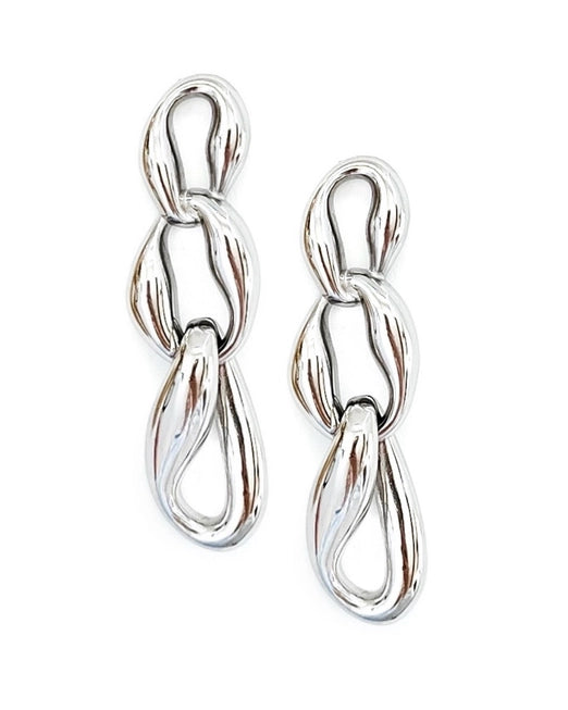 silver chain earrings