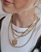 gold heart locket necklace