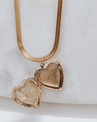 gold heart locket necklace