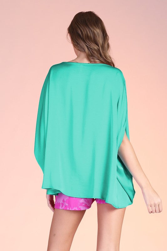 Green Boat Neck Top Apex Ethical Boutique