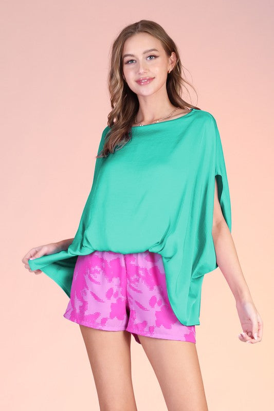 Green Boat Neck Top Apex Ethical Boutique