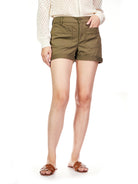 Green Rolled Shorts Apex Ethical Boutique