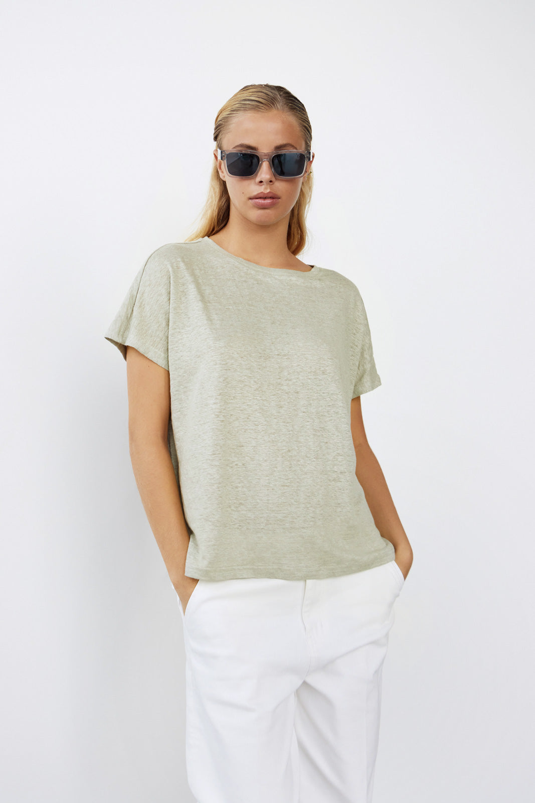 Green Short Sleeve Top Apex Ethical Boutique