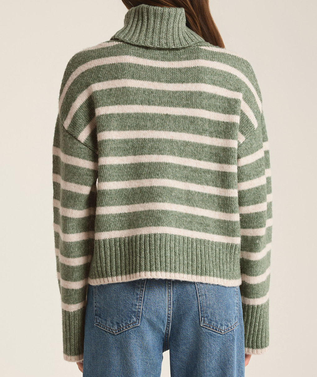 Green Stripe Sweater Apex Ethical Boutique