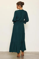 Green Tiered Maxi Dress Apex Ethical Boutiuqe