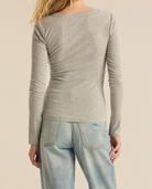 Grey Long Sleeve Top Apex Ethical Boutique