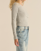 Grey Long Sleeve Top Apex Ethical Boutique