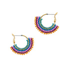 Handmade Beaded Skirt Hoop Earrings