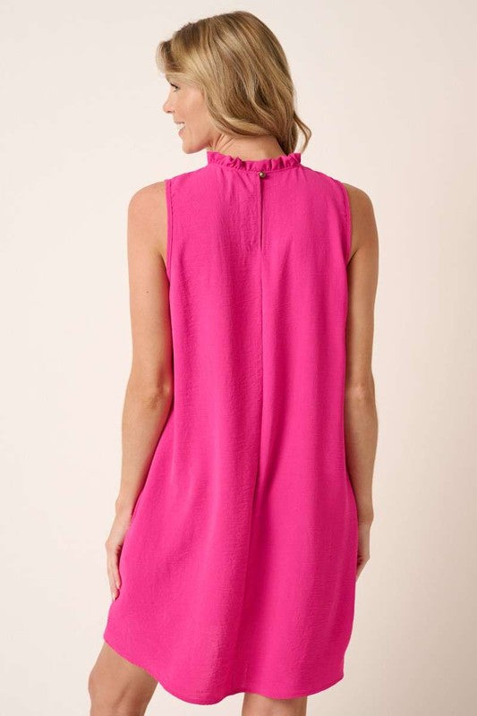 Hot Pink Sleeveless Dress Apex Ethical Boutique