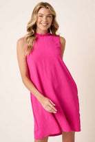 Hot Pink Sleeveless Dress Apex Ethical Boutique