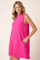 Hot Pink Sleeveless Dress Apex Ethical Boutique