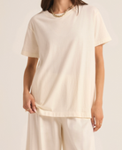 Ivory Crew Neck Tee Apex Ethical Boutique