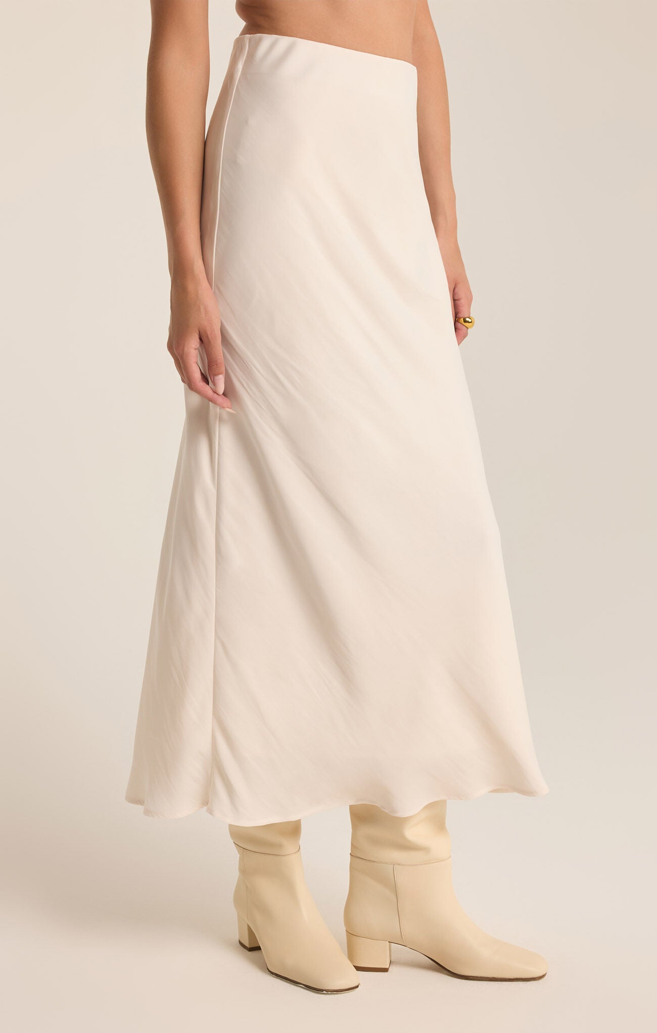 Ivory Sheen Skirt Apex Ethical Boutique