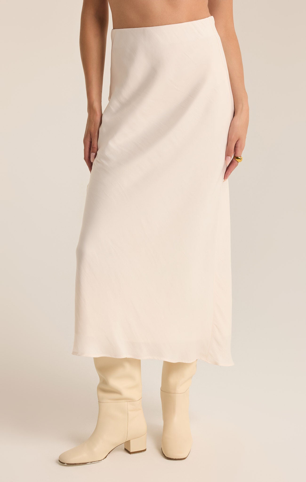 Ivory Sheen Skirt Apex Ethical Boutique