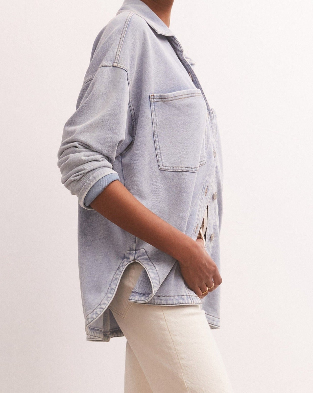 Knit Denim Jacket Apex Ethical Boutique