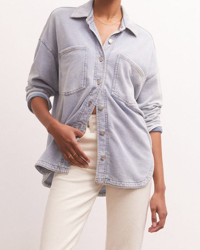 Knit Denim Jacket Apex Ethical Boutique