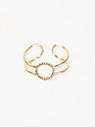 Open circle gold ring