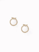 Lasso style gold studded earring