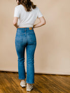 Medium Wash Flare Denim Jeans Apex Ethical Boutique