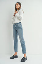 Mid Rise Straight Leg Jeans Apex Ethical Boutique