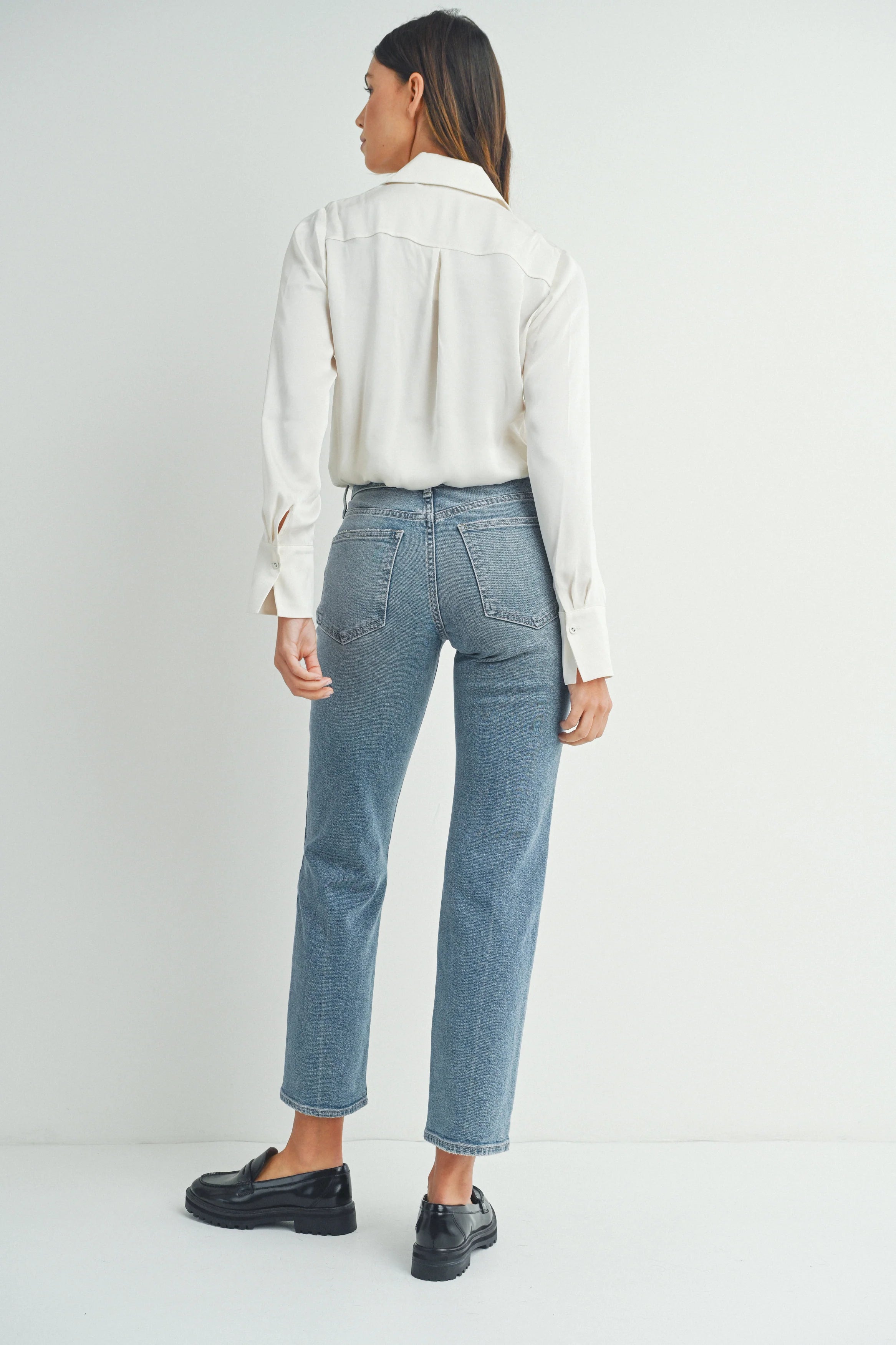 Mid Rise Straight Leg Jeans Apex Ethical Boutique