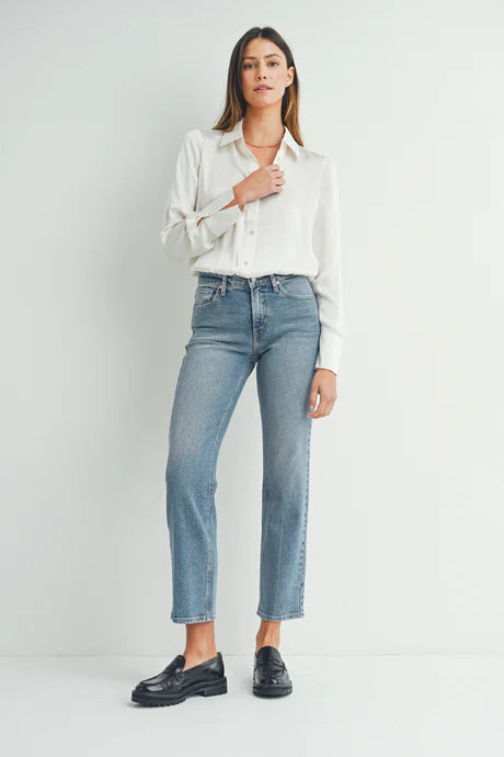 Mid Rise Straight Leg Jeans Apex Ethical Boutique