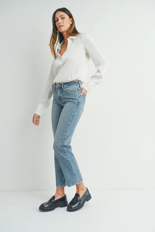 Mid Rise Straight Leg Jeans Apex Ethical Boutique