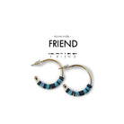 Morse Code Heishi Half Hoop Earrings | Friend