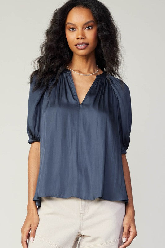 Navy Work Blouse Apex Ethical Boutique