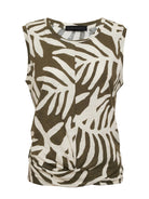 Olive Green Palm Tree Tank Apex Ethical Boutique