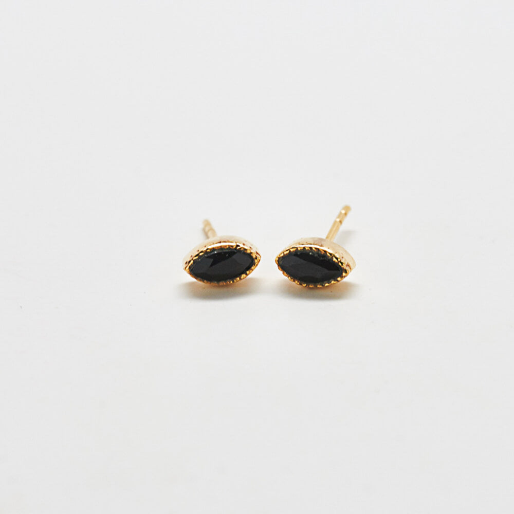 Onyx Teardrop Stud Earring Apex Ethical Boutique