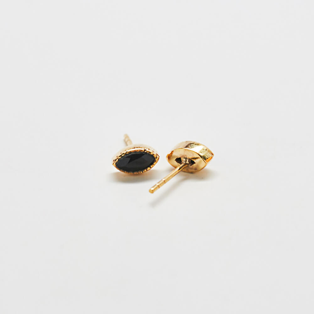 Onyx Teardrop Stud Earring Apex Ethical Boutique