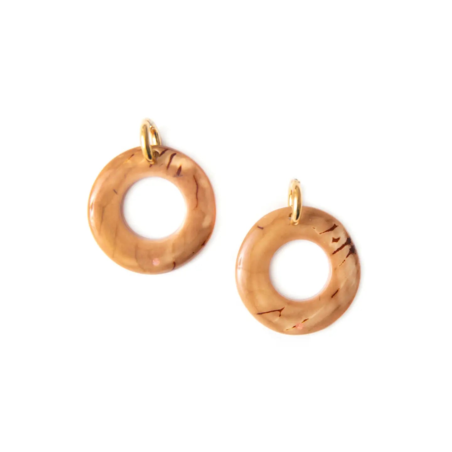 Organic Tagua Sasha Earrings Round donut