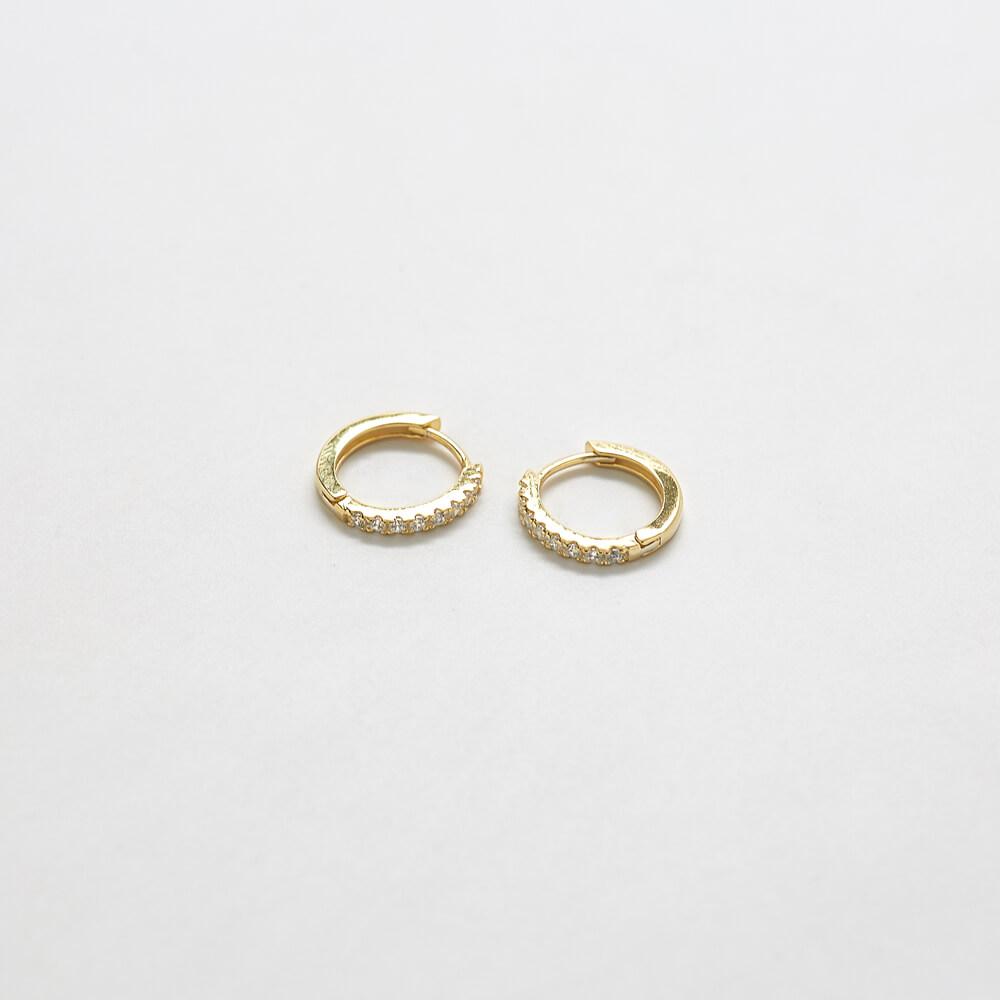 Pave Huggie Hoop Earrings Apex Ethical Boutique