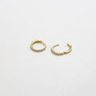 Pave Huggie Hoop Earrings Apex Ethical Boutique